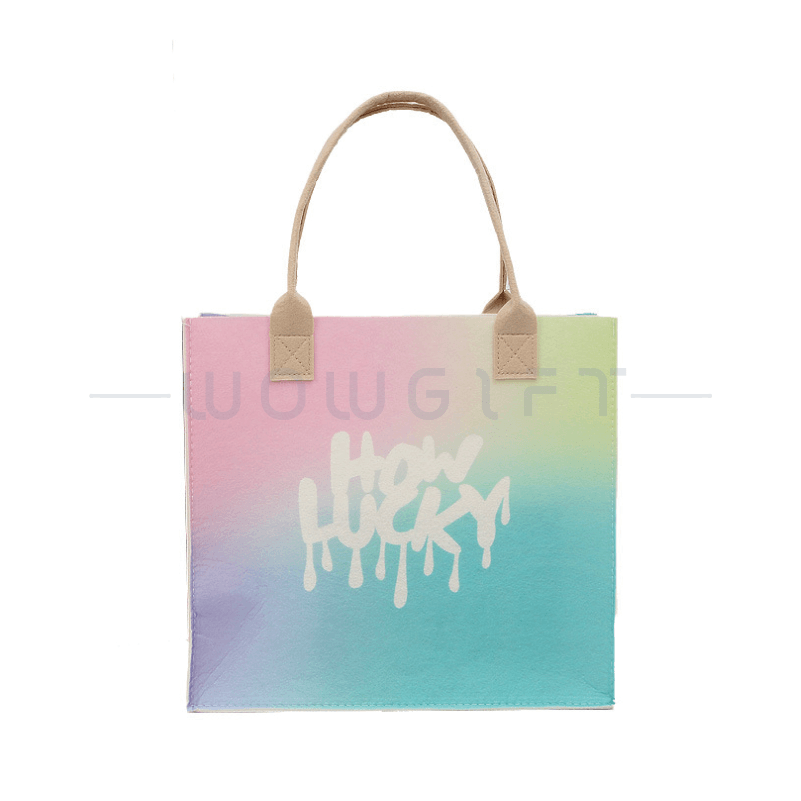 漸層糖果毛氈收納袋｜手提包