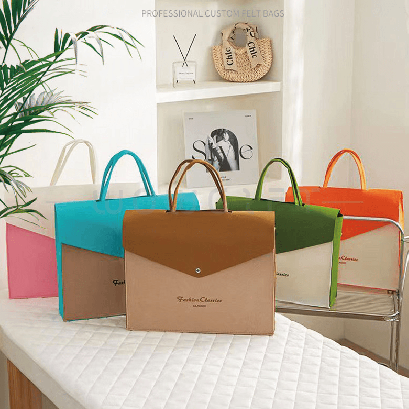 客製化毛氈袋，手提公事包