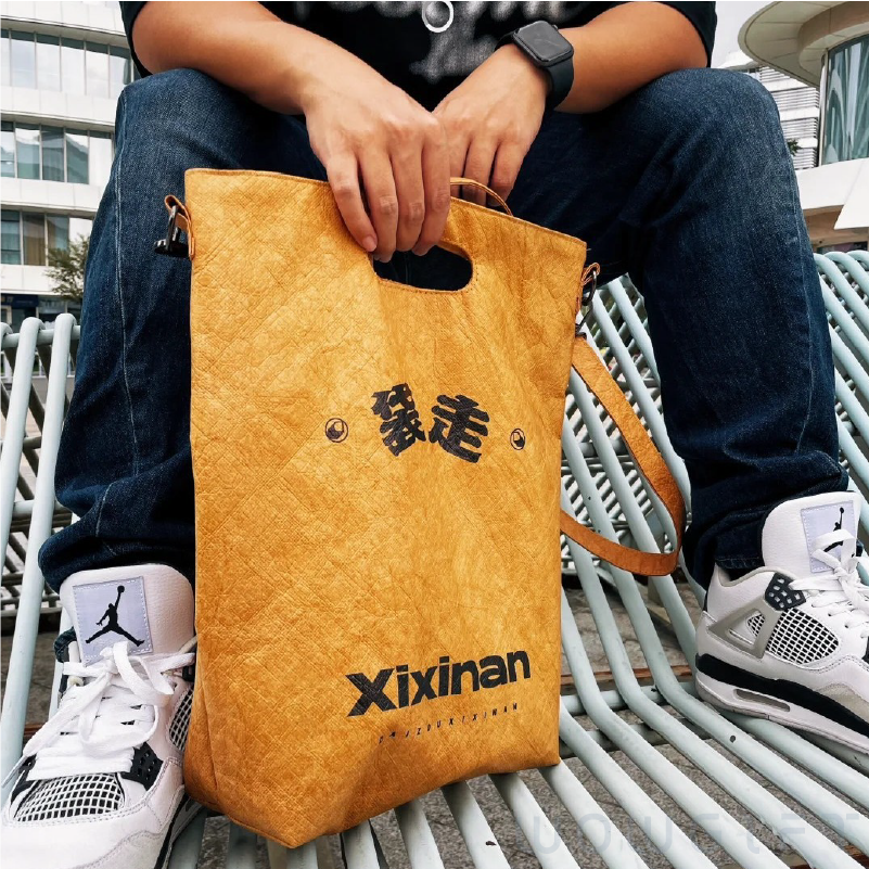 客製杜邦紙斜背袋．輕量環保肩背包