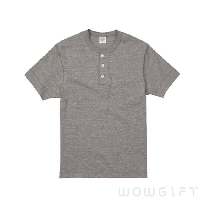 客製亨利領T-shirt．United Athle 5.6oz短袖上衣