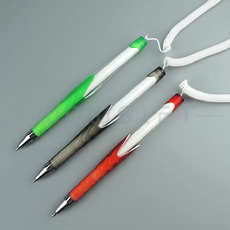 客製櫃檯固定原子筆．防遺失桌上筆．銀行飯店專用筆