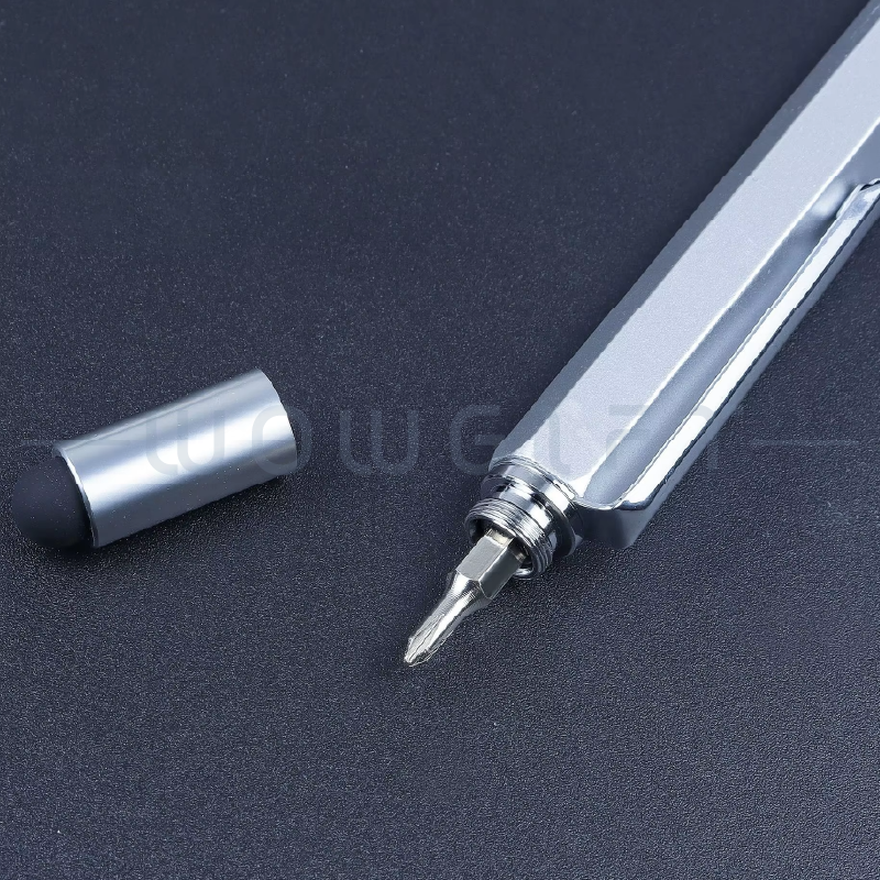 客製多功能原子筆．工具筆附水平尺螺絲起子