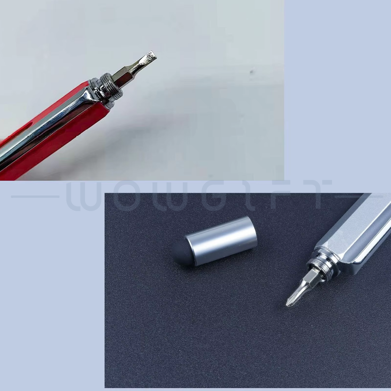 客製多功能原子筆．工具筆附水平尺螺絲起子
