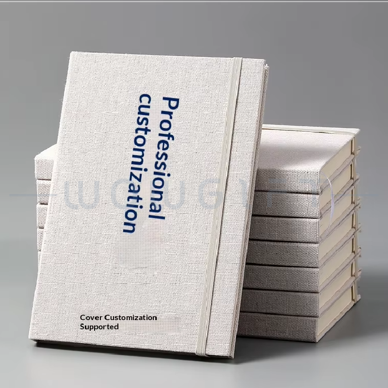 客製A5商務記事本．亞麻布硬面筆記本