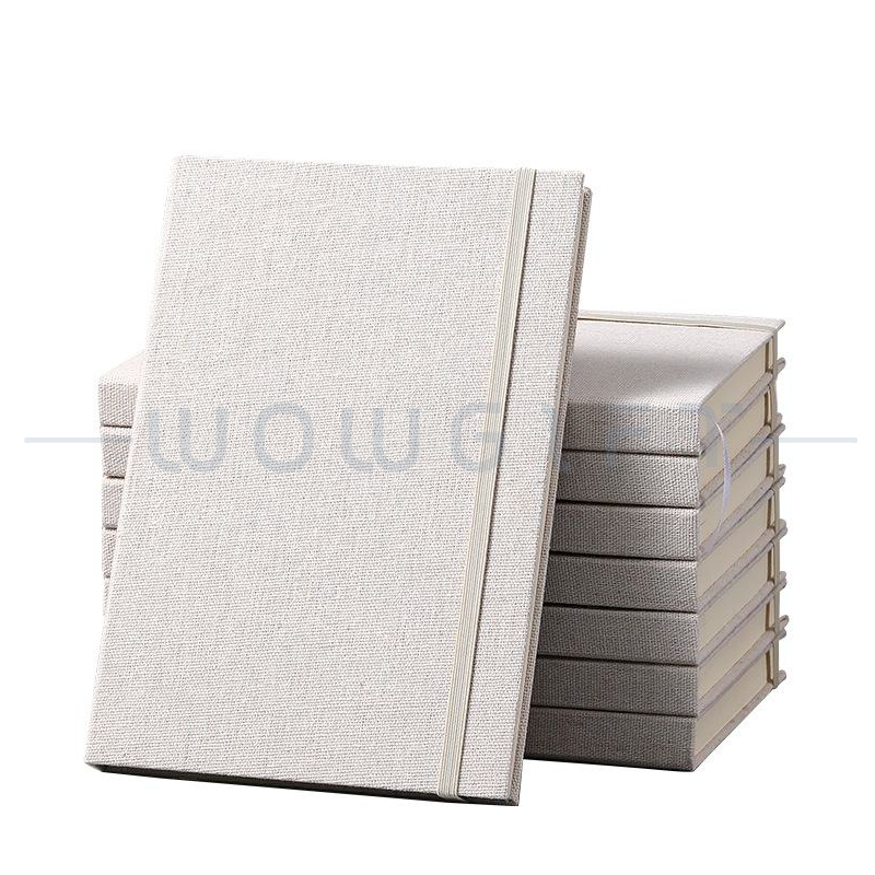 客製A5商務記事本．亞麻布硬面筆記本