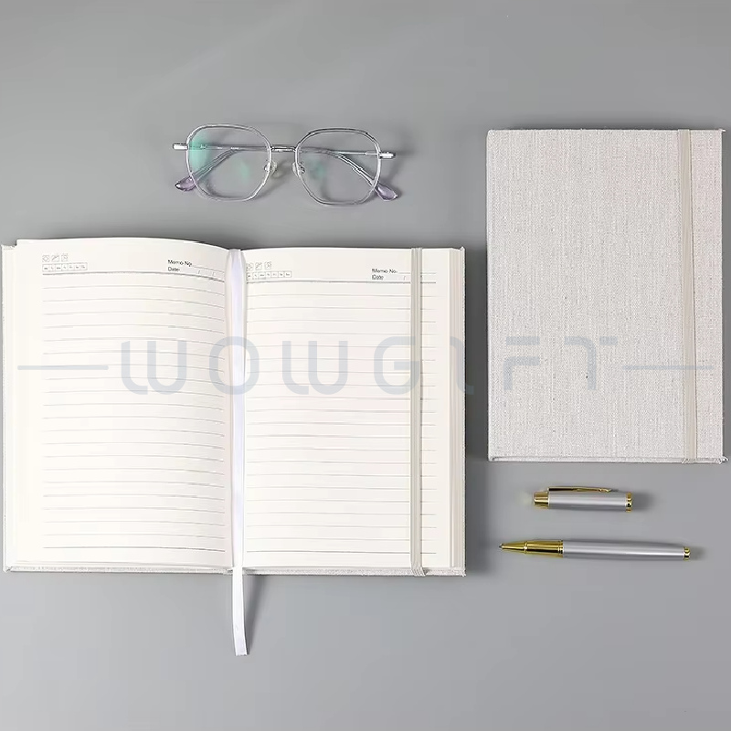 客製A5商務記事本．亞麻布硬面筆記本