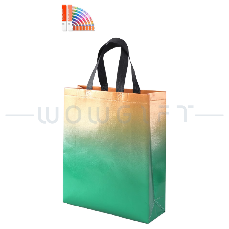 客製漸層環保購物袋．彩色PP手提袋訂製．展覽活動贈品