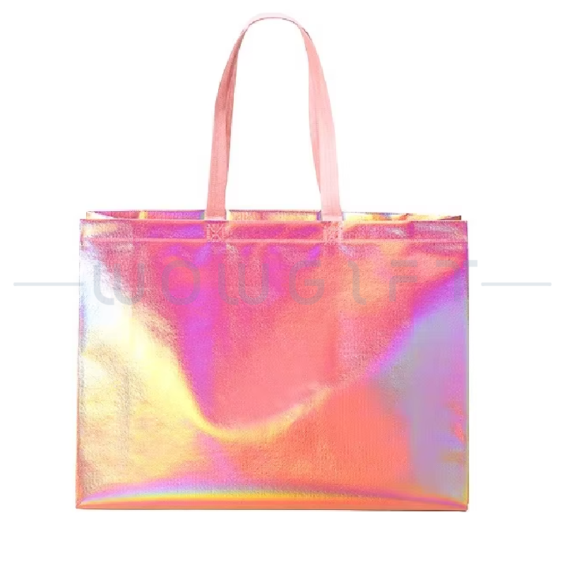 客製雷射光手提袋．炫彩購物袋訂製．展覽活動吸睛贈品