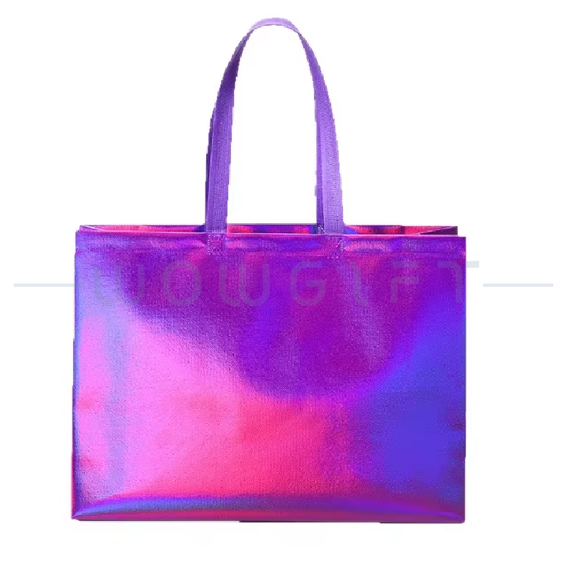 客製雷射光手提袋．炫彩購物袋訂製．展覽活動吸睛贈品