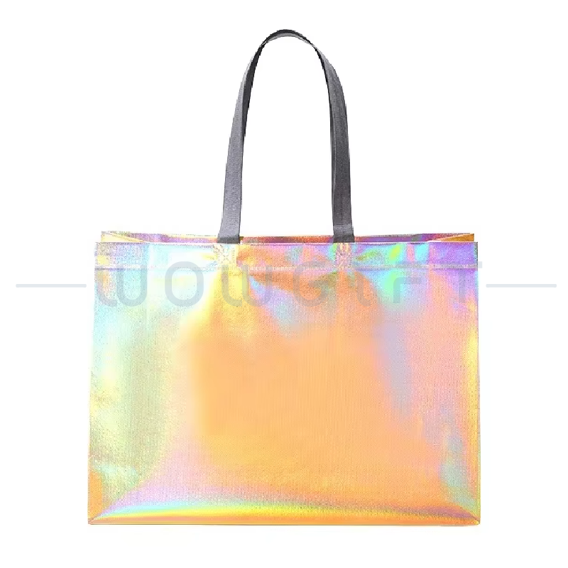 客製雷射光手提袋．炫彩購物袋訂製．展覽活動吸睛贈品