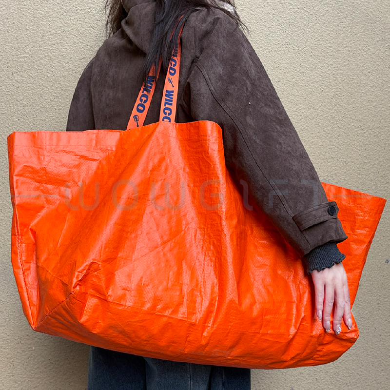 客製大型購物袋．PP編織環保袋．展覽活動發放袋