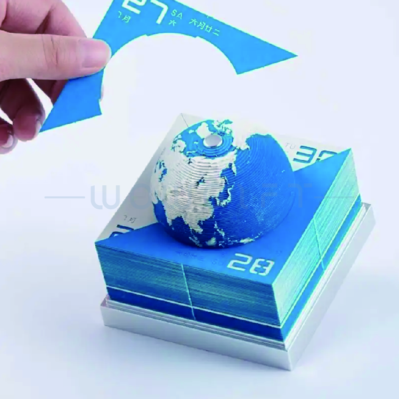 手撕3D地球日曆便條紙