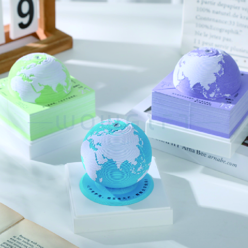 手撕3D地球日曆便條紙