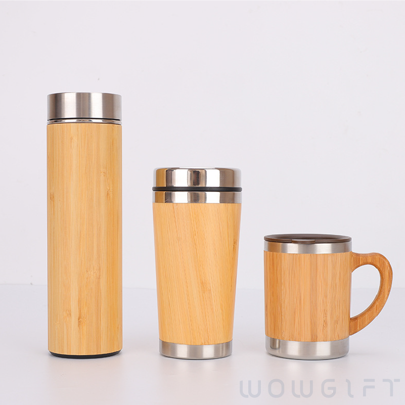 客製竹殼保溫杯．304不鏽鋼真空杯