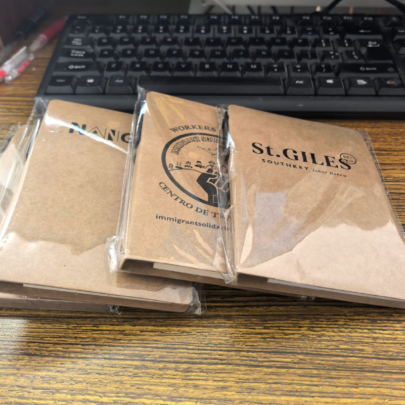 客製牛皮紙便條本．便利貼原子筆組