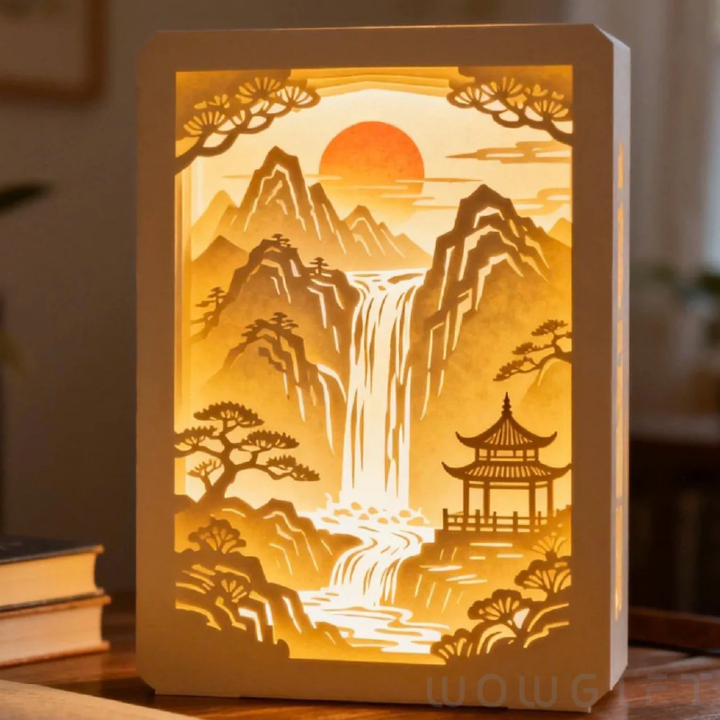 客製紙雕燈相框．紙雕夜燈相框