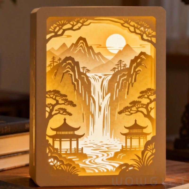 客製紙雕燈相框．紙雕夜燈相框