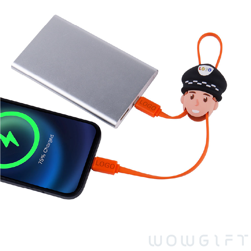 客製公仔充電線．造型充電線收納盒