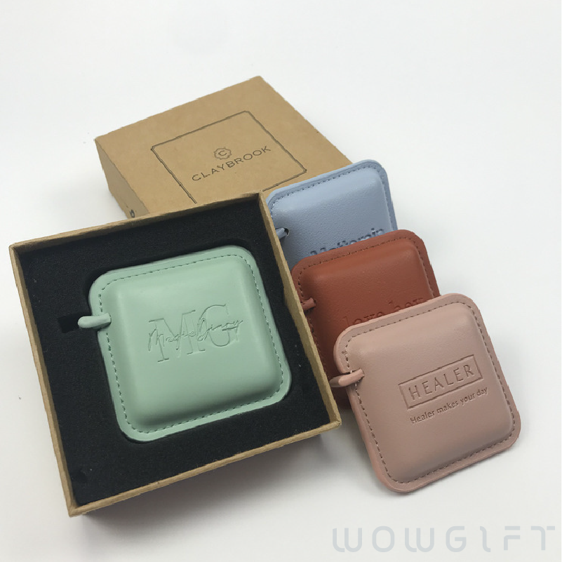 客製方形PU皮革捲尺．2米伸縮皮尺