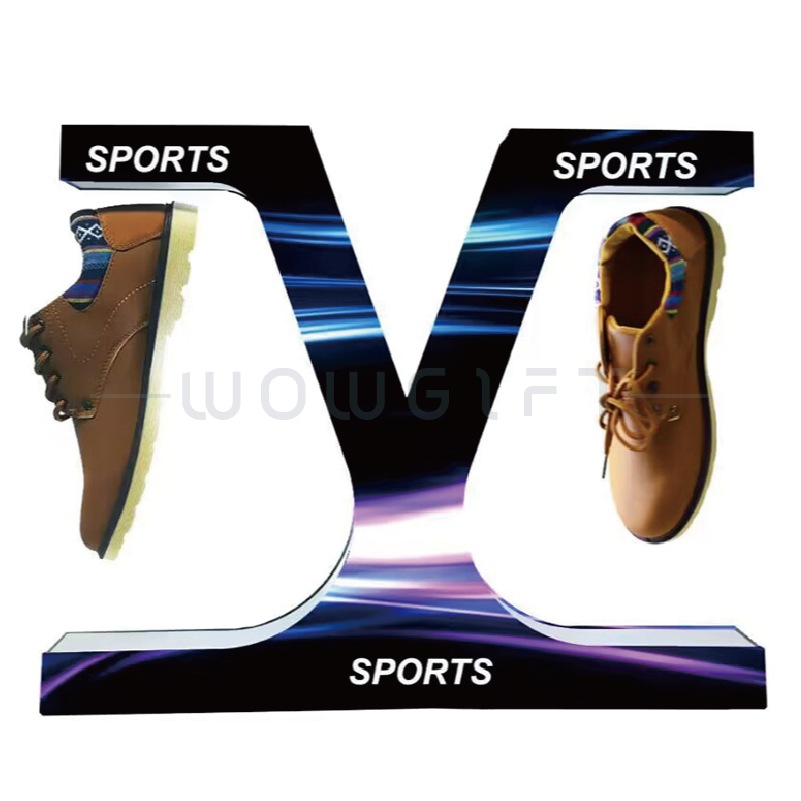 雙磁浮展示架｜LED燈