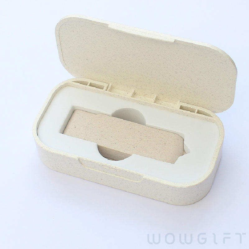 客製小麥秸稈隨身碟．USB隨身碟禮盒