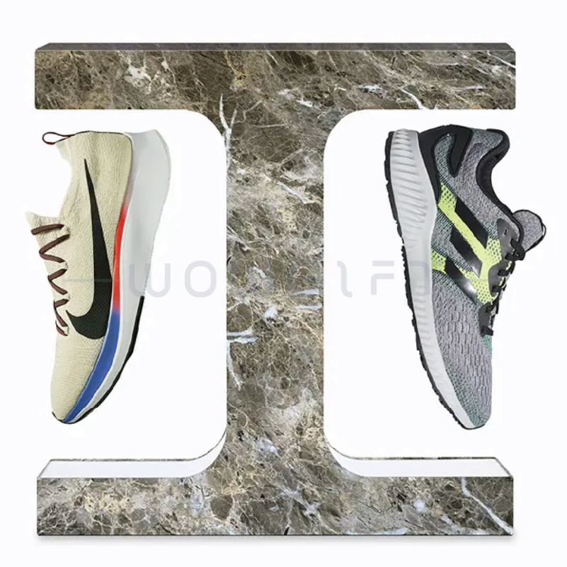 雙磁浮展示架｜LED燈