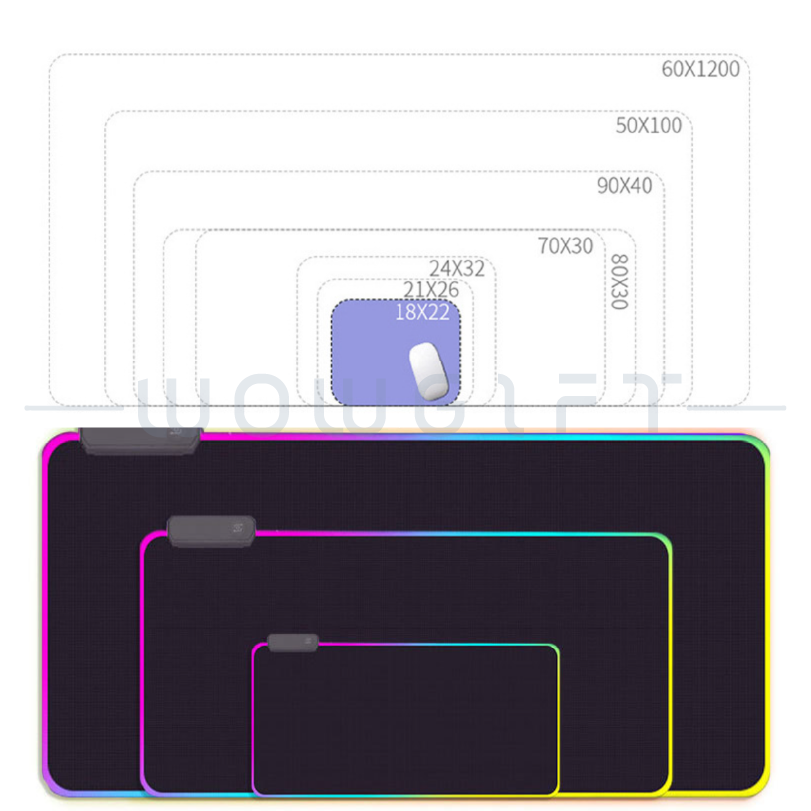 RGB電競炫彩發光滑鼠墊 | 客製桌墊