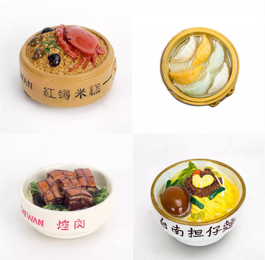 台灣小吃磁鐵．客製仿真樹脂冰箱貼