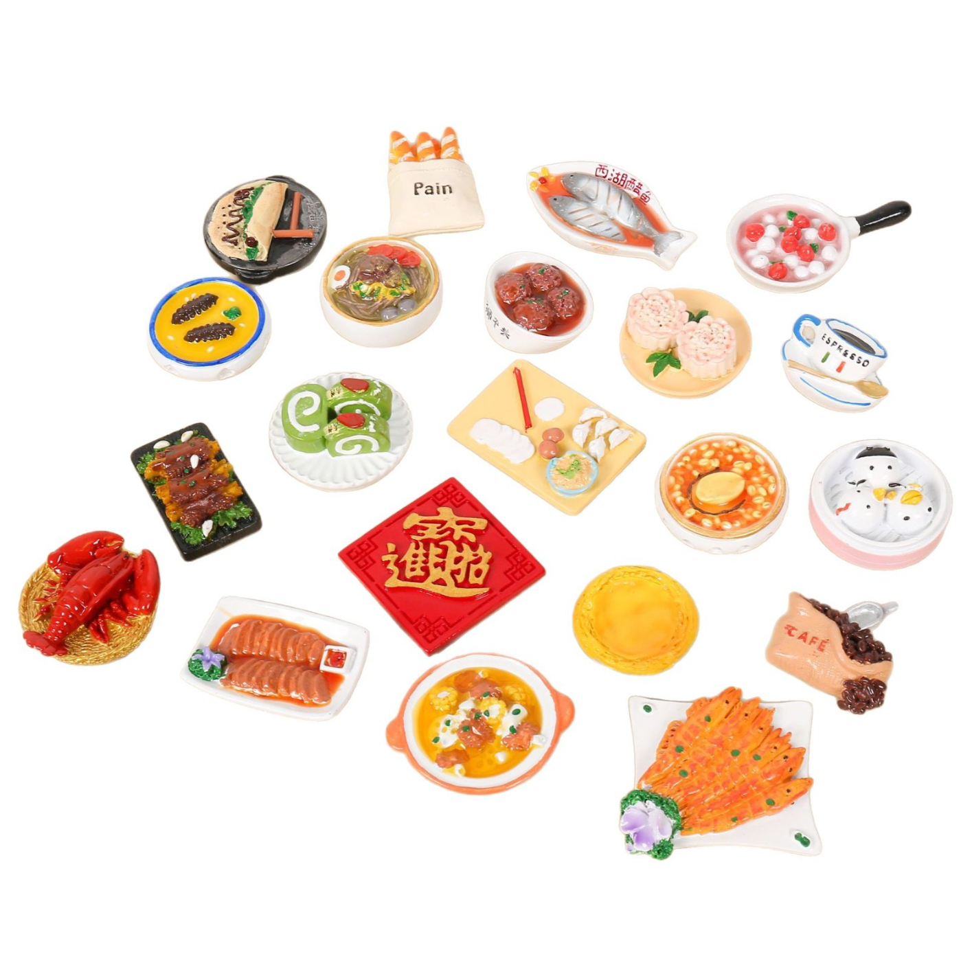 台灣小吃磁鐵．客製仿真樹脂冰箱貼