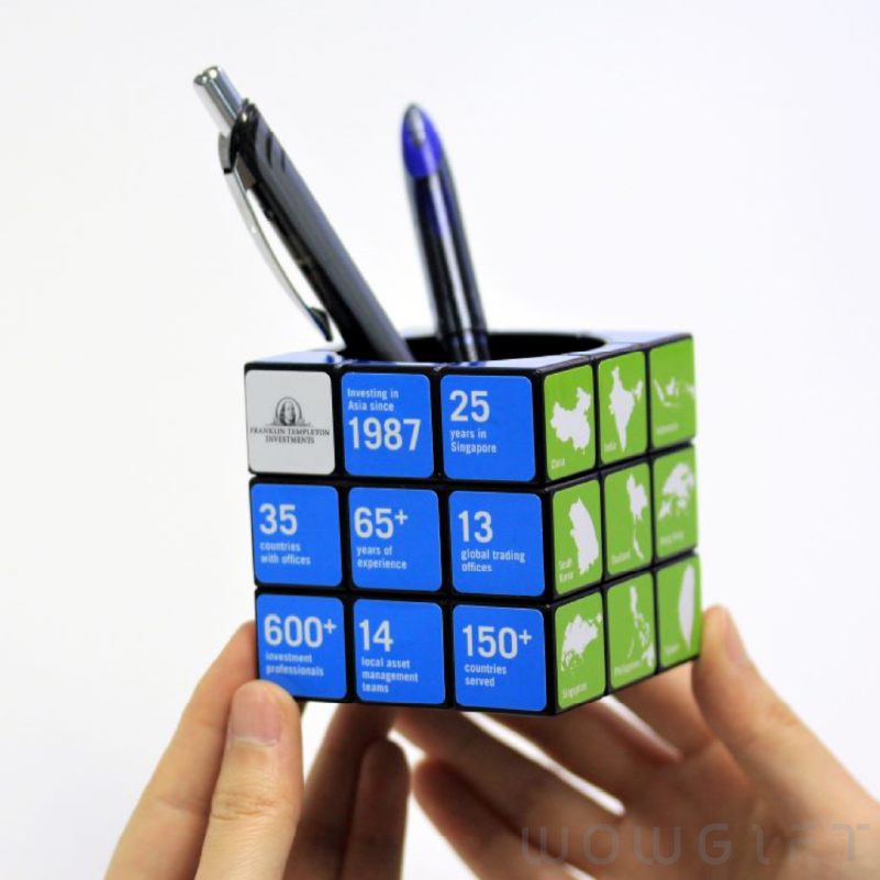 客製魔術方塊筆筒．Rubiks 旋轉磁吸桌面收納盒
