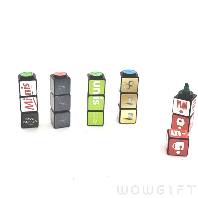 客製魔術方塊螢光筆．Rubiks 創意旋轉螢光筆