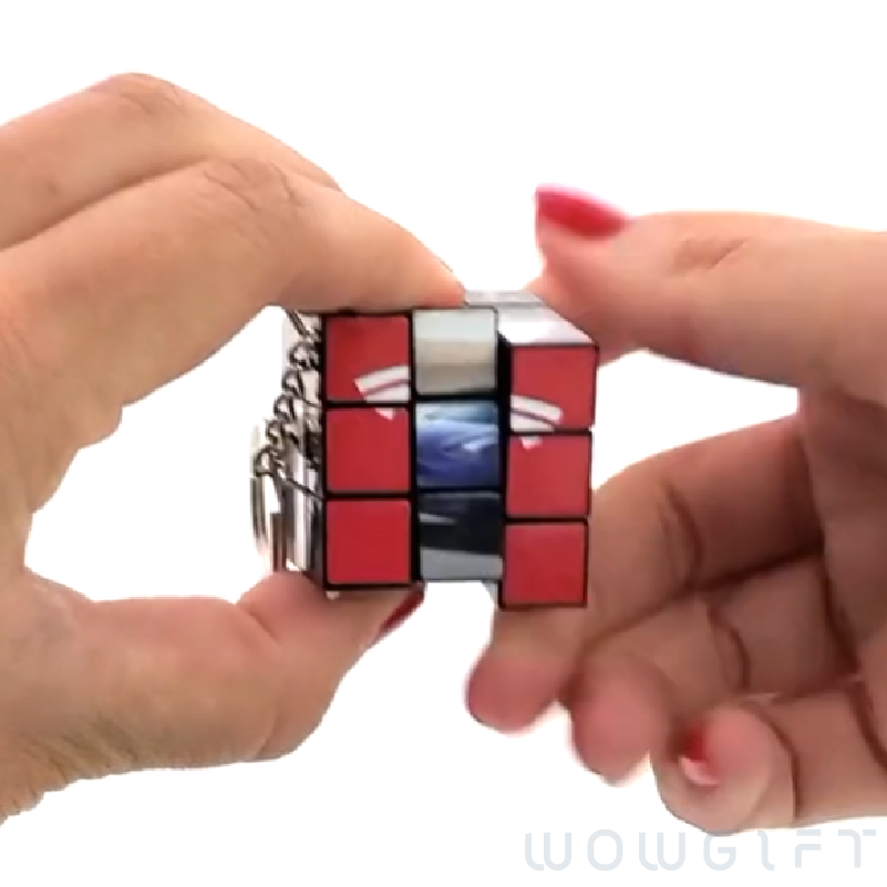 客製魔術方塊鑰匙圈．Rubiks 3×3 迷你旋轉魔方