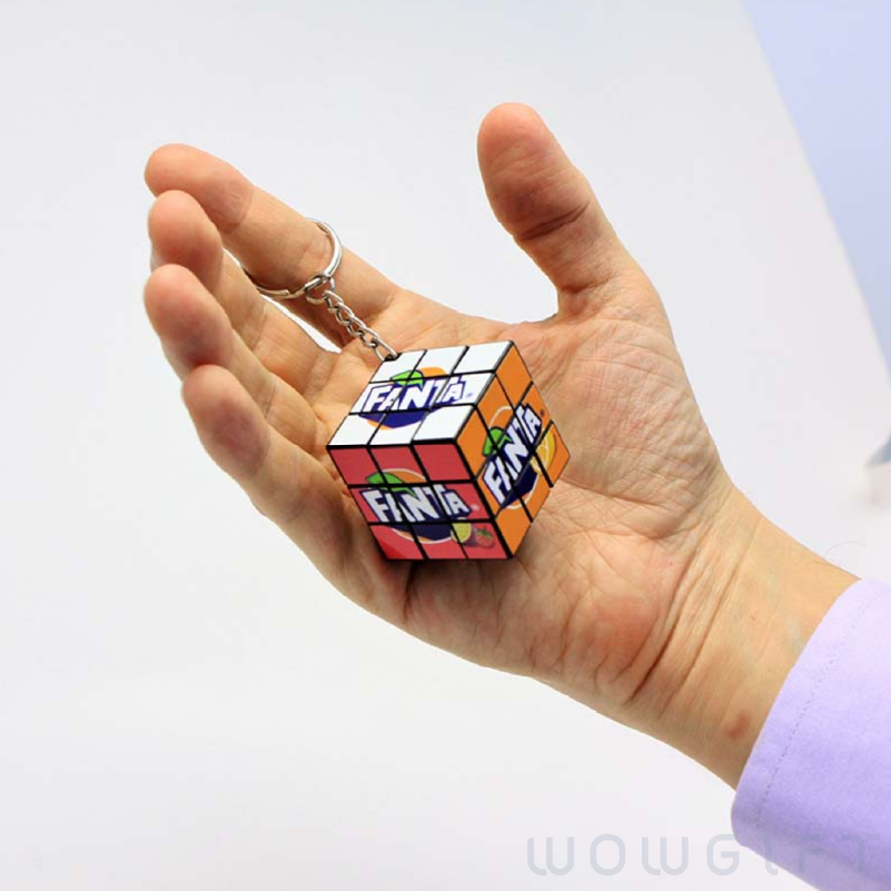 客製魔術方塊鑰匙圈．Rubiks 3×3 迷你旋轉魔方