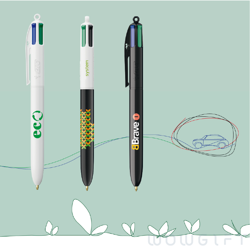 BIC® 比克98%再生塑膠四色筆．4 Colours ECO