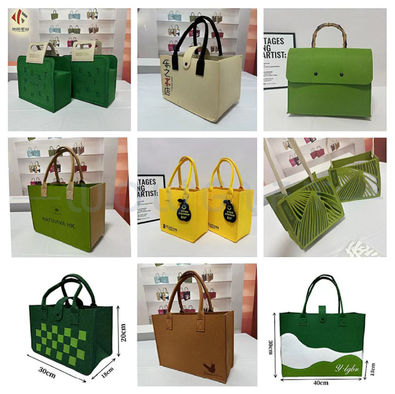 毛氈大容量托特包．環保手提購物袋．企業LOGO客製