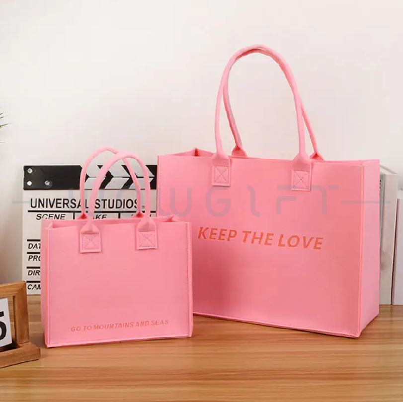 毛氈大容量托特包．環保手提購物袋．企業LOGO客製