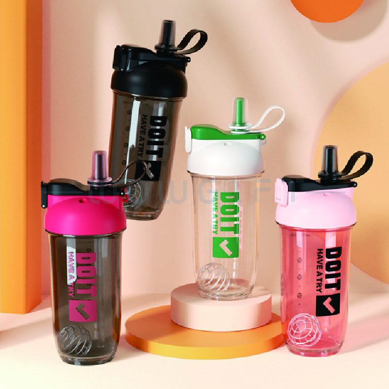 Tritan雙飲搖搖杯｜提把吸管杯