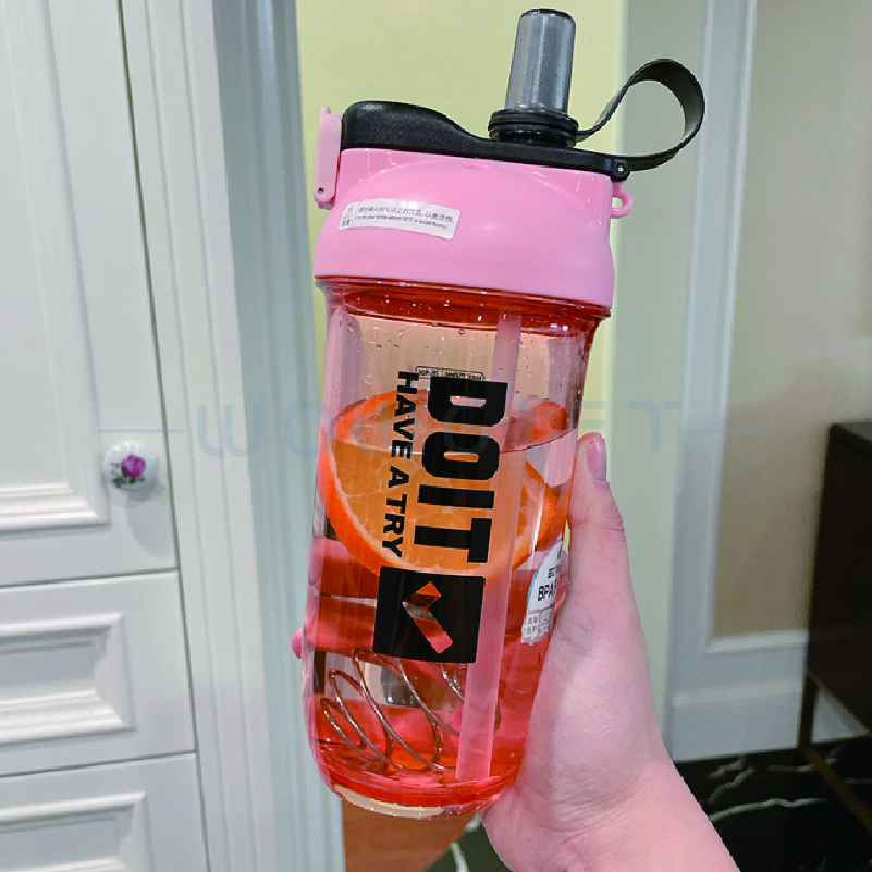 Tritan雙飲搖搖杯｜提把吸管杯