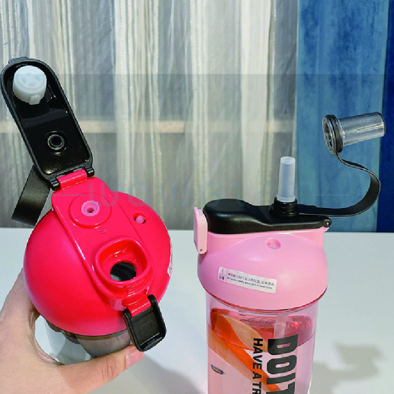 Tritan雙飲搖搖杯｜提把吸管杯