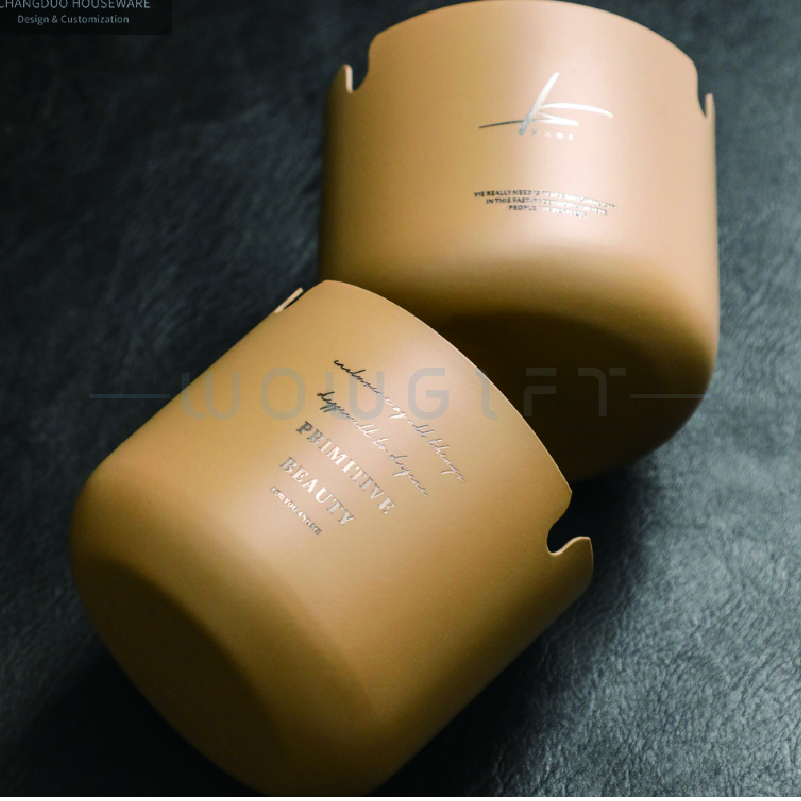 卡其色不鏽鋼煙灰缸