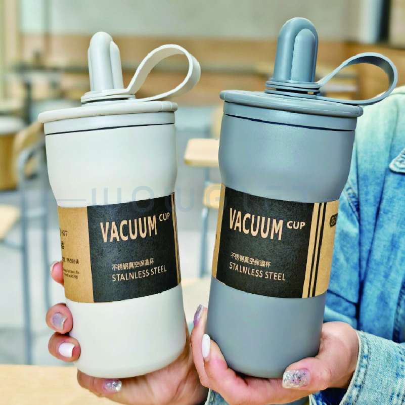 簡約素色不鏽鋼吸管杯