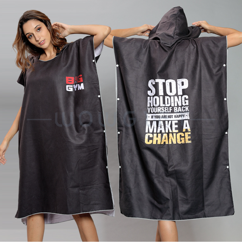 海灘衝浪速乾斗篷浴袍