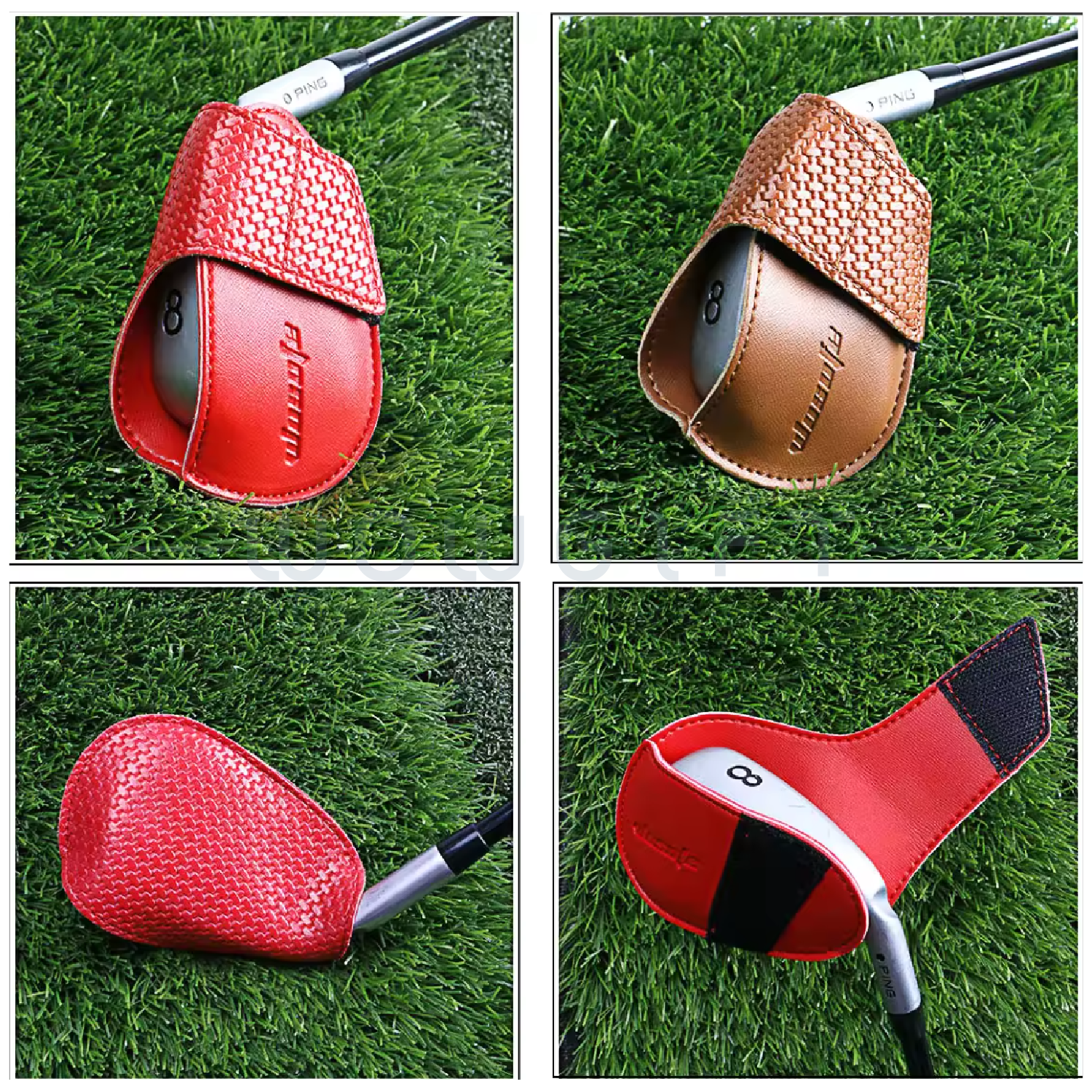 高爾夫球桿頭套．PU皮革桿頭保護套．LOGO客製