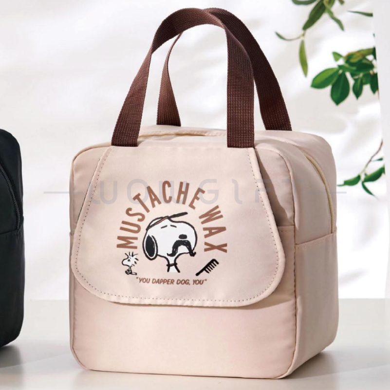 【snoopy史努比】復古理髮廳手提保溫袋