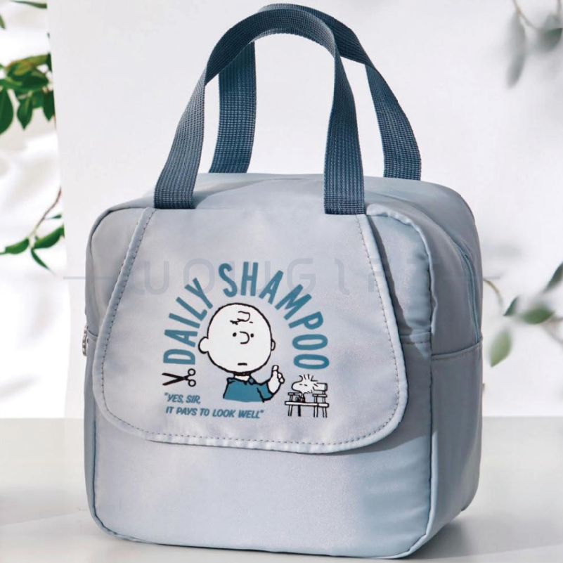 【snoopy史努比】復古理髮廳手提保溫袋