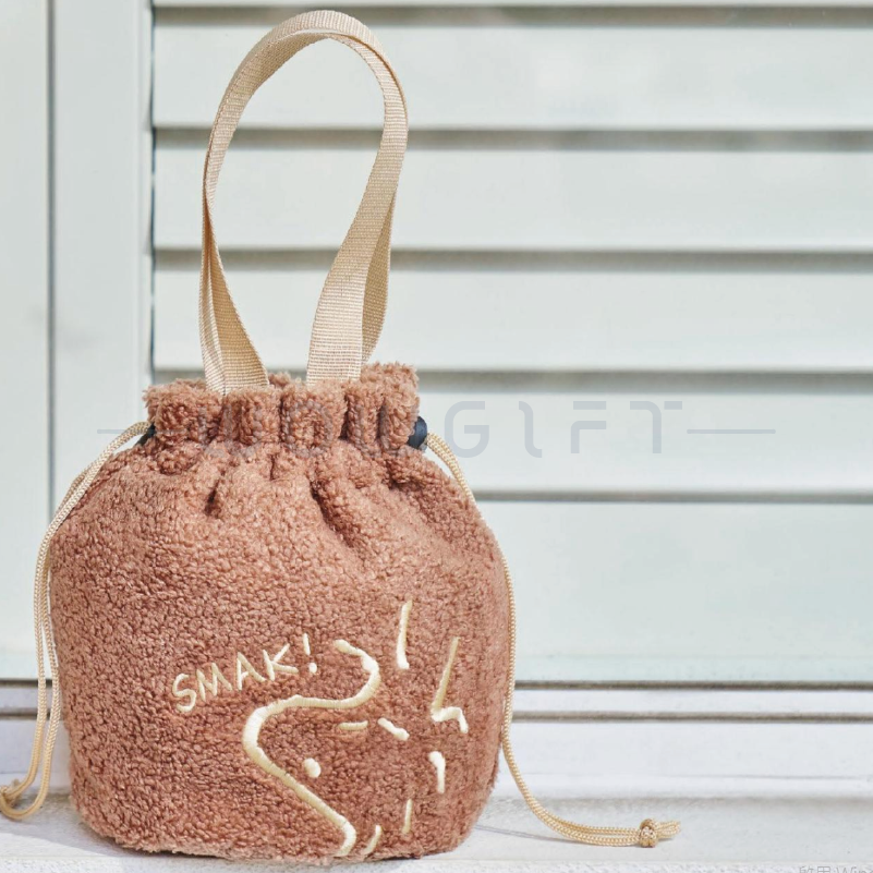 【snoopy史努比】暖心絨毛束口保溫袋