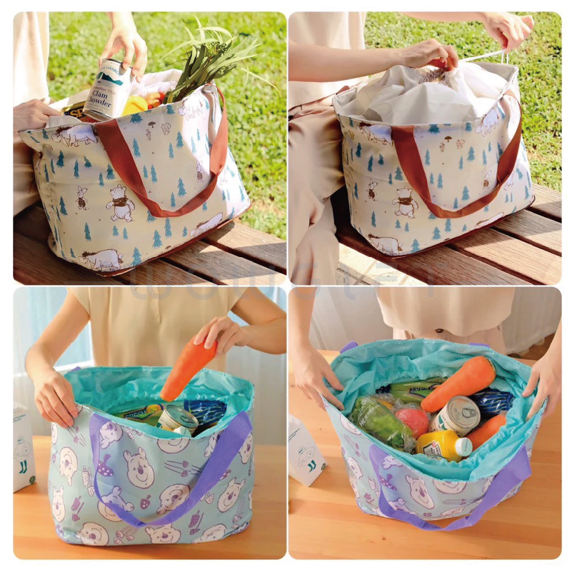 【小熊維尼】PEVA摺疊大容量保溫購物袋