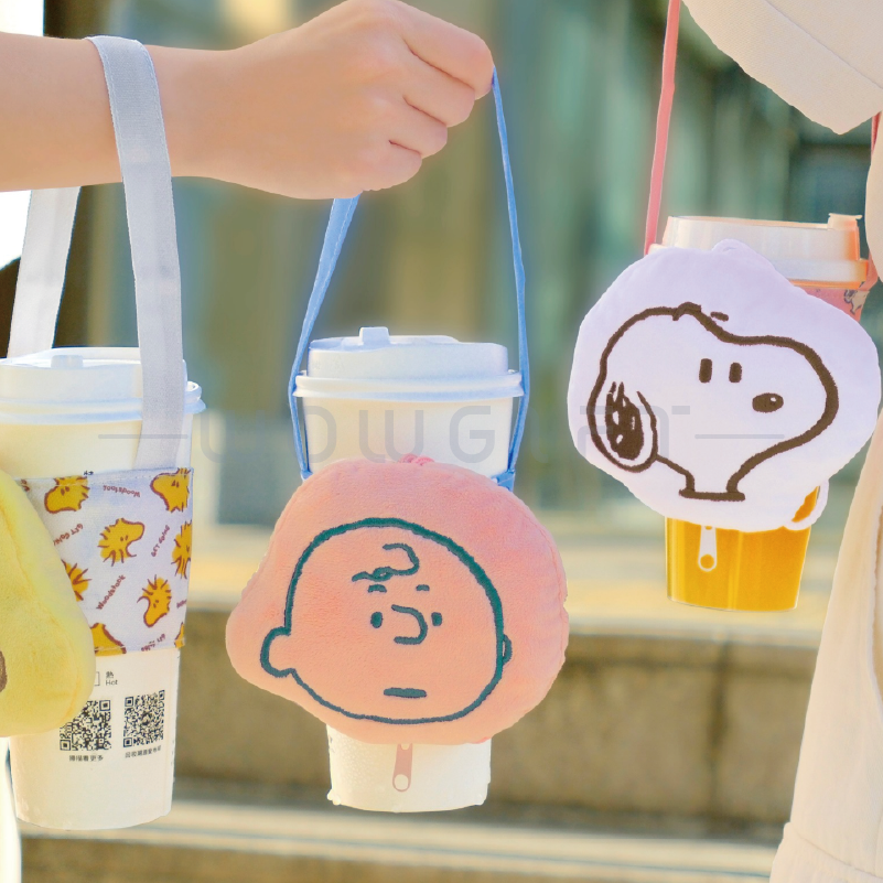 【snoopy史努比】絨毛玩偶飲料提袋