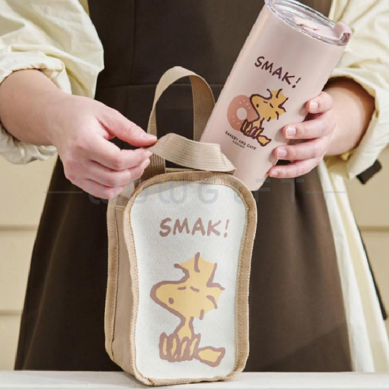 【snoopy史努比】吐司造型保溫杯提袋組