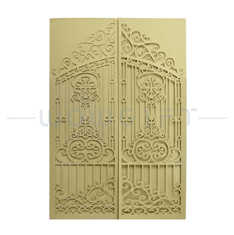 雷雕喜帖．婚禮邀請卡．歐式蕾絲風雷射雕刻喜卡